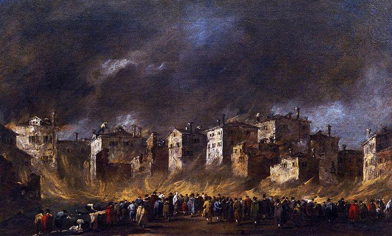 Francesco Guardi Fire in the San Marcuola oil painting image